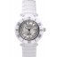 Imitation Cartier Pasha 39mm Silver Dial White Ceramic Case Rubber Bracelet