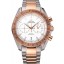 Imitation Fashion Omega Speedmaster White Dial Gold Bezel Stainless Steel Case Two Tone Bracelet 622803