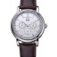 Imitation High Quality Patek Philippe Geneve Grand Complications White Dial Stainless Steel Bezel Brown Leather Band 622151