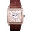 Imitation Top Franck Muller Master Square Diamond Encrusted Rose Gold Bezel Brown Croco Bracelet 80283