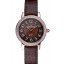 Jaeger LeCoultre Rendez-Vous Brown Dial Brown Leather Strap Rose Gold Diamond Bezel 622084