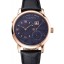 Knockoff A. Lange & Sohne Lange 1 Blue Dial Rose Gold Case Black Leather Strap