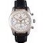 Knockoff Breitling Transocean White Dial Black Leather Strap Rose Gold Bezel 98205