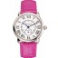 Knockoff Cartier Ronde Louis Cartier White Dial Stainless Steel Case Fuchsia Leather Strap