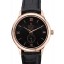 Knockoff Omega DeVille Prestige Small Seconds Black Dial Gold Case Black Leather Bracelet 622602