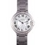 Luxury Cartier Ballon Bleu 42mm White Dial Diamonds Stainless Steel Case And Bracelet