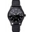 Luxury IWC Mark XVll Black Dial Black Stainless Steel Case Black Leather Strap