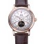 Luxury Patek Philippe Geneve Grand Complications White Dial Tourbillon Rose Gold Bezel Brown Band 622156