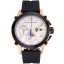 Luxury Porsche Design Indicator White Dial Gold Case Black Bezel Black Rubber Strap