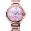 Luxury Swiss Cartier Ballon Bleu de Cartier Pink Diamond Dial Gold Bracelet 622556