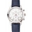 Omega Chronograph White Dial Stainless Steel Case Blue Leather Strap