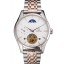 Omega De Ville Moonphase Tourbillon White Dial Stainless Steel Case Two Tone Steel Rose Gold Bracelet