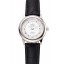 Omega De Ville Prestige Ladies White Dial Stainless Steel Case Black Leather Strap