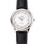 Omega De Ville Prestige White Dial Stainless Steel Case Black Leather Strap