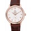 Omega DeVille Prestige Small Seconds White Dial Gold Case Brown Leather Bracelet 622603