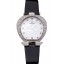 Omega Ladies Watch White Dial With Jewels Stainless Steel Case With Diamonds Case White Leather Strap 622826 Watch