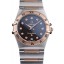 Omega Swiss Constellation Jewelry Rose Gold Case Black Dial 98114