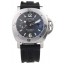 Panerai Luminor Brushed Stainless Steel Case Black Dial Black Rubber Strap 98163