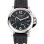 Panerai Luminor Power Reserve Black Hobnail Pattern Dial Stainless Stel Case Black Rubber Strap