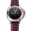 Panerai Radiomir 8 Days Chronograph Black Dial Stainless Steel Case Plum Leather Strap 1453795