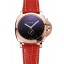 Panerai Radiomir Black Dial Rose Gold Case Red Leather Strap 1453806
