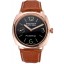 Panerai Radiomir Rose Gold Case Black Dial Brown Leather Strap 98134