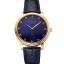 Patek Philippe Calatrava Blue Guilloche Dial Gold Case Blue Leather Strap