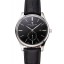Patek Philippe Calatrava Date Black Dial Stainless Steel Case Black Leather Strap