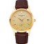 Patek Philippe Calatrava Gold Dial Gold Case Brown Leather Strap 622846