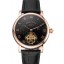 Patek Philippe Complications Moonphase Tourbillon Black Dial Rose Gold Case Black Leather Strap