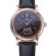 Patek Philippe Geneve Grand Complications Black Dial Tourbillon Rose Gold Bezel Black Band 622157