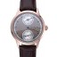 Patek Philippe Geneve Two Dial Gray Dial Rose Gold Bezel Brown Leather Band 622148