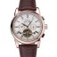 Patek Philippe Grand Complications Gold Case White Dial Roman Numerals Brown Leather Bracelet 622253
