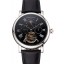 Patek Philippe Grand Complications Moonphase Perpetual Calendar Tourbillon Black Dial Stainless Steel Case Black Leather Strap