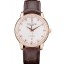 Patek Philippe Swiss Calatrava Ribbed Bezel Grey Dial Brown Leather Strap 7650