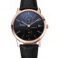 Piaget Altiplano Date Black Dial Rose Gold Case Black Leather Strap