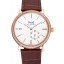 Piaget Altiplano Diamond Gold Case White Dial Brown Leather Bracelet 622627