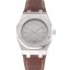 Replica Audemars Piguet Royal Oak Fondation Gray Dial Stainless Steel Case Brown Leather Strap