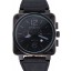 Replica Bell and Ross BR 03-94 Black Dial White Numerals Silver Case Brown Leather Strap