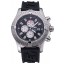 Replica Breitling Chronomat Evolution Black Dial Black Rubber Bracelet 622516