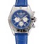 Replica Breitling Chronomat Patrouille De France Blue Dial Stainless Steel Case Blue Leather Strap