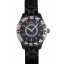 Replica Dior VIII Diamond Encrusted Black Bezel Black Bracelet cd09 621362