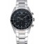 Replica Emporio Armani Sportivo Chronograph Black Dial Stainless Steel Bracelet 622349
