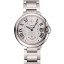 Replica Hot Swiss Cartier Ballon Bleu Two Timezone White Dial Stainless Steel Bracelet 1453879