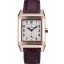 Replica Jaeger le Coultre Reverso Squadro Lady Brown Leather Strap White Dial 41965