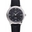 Replica Omega De Ville Prestige Co-Axial Black Dial Silver Case Black Leather Strap Roman Numeral