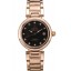 Replica Omega DeVille Ladymatic Rose Gold Stainless Steel Strap Black Dial