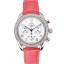 Replica Omega Speedmaster White Dial Stainless Steel Case Diamond Bezel Pink Leather Strap