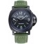 Replica Panerai Luminor Marina Ion Plated Stainless Steel Bezel Green Leather Bracelet 622312
