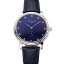 Replica Patek Philippe Calatrava Blue Guilloche Dial Stainless Steel Case Blue Leather Strap